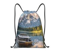 MXDLKSWPOH Drawstring Backpack Sports Gym Bags Draw String Bag grand teton national park Drawstring Bags for Women Men Sackpack
