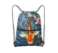 MXDLKSWPOH Drawstring Backpack Sports Gym Bags Draw String Bag Japan Fancy Koi Carp Fishes Drawstring Bags for Women Men Sackpack