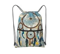 MXDLKSWPOH Drawstring Backpack Sports Gym Bags Draw String Bag Native American Dream Catcher Drawstring Bags for Women Men Sackpack