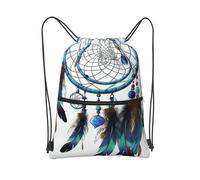MXDLKSWPOH Drawstring Backpack Sports Gym Bags Draw String Bag Native American Dream Catcher Drawstring Bags for Women Men Sackpack