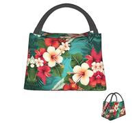 MXDLKSWPOH Insulated Lunch Bag Leakproof Cooler Bag Hawaiian Flowers Lunch Box Large Capacity Lunch Tote Bag for Picnic Work
