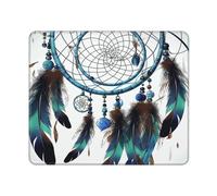 MXDLKSWPOH Mouse Pad Computer Mouse Mat with Anti-Slip Rubber Base Native American Dream Catcher Mouses Pad Waterproof Washable Mouses Mat Portable Keyboard Pad for Laptop Office Home 25x30 cm