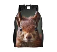 MXDLKSWPOH Travel Backpack for Women Men Carry On Backpack Cute Red Squirrel Laptop Bag Lightweight Casual Daypack
