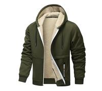 MXETWJEL Fluffy Coat Mens Fluffy Jackets,Teddy Fleece Winter Hoodie Jacket Open Front Sherpa Cardigan Plain Warm Sweatshirt Sweater Top Pullover Jackets Coat Outerwear Uk Size 8-18