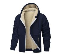 MXETWJEL Fur Lined Sweatshirt Mens Fleece Jackets Winter Thermal Skiing Mountain Windbreaker Water Resistant Coats with Hood