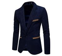 MXETWJEL Men's Blazers Clearance UK Corduroy Tuxedo Jacket for Men Casual One Button Blazer Jacket Vintage Formal Suit Jackets Lightweight Long Sleeves Smart Suit Blazer for Wedding Banquet