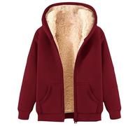MXETWJEL Mens Jumpers Men's Winter Jacket Windproof Fleece Thicken Warm Jacket Parka Coat Fur Hood