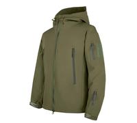 MXETWJEL Mens Softshell Waterproof Jacket Full Zip Tactical Jackets Outdoor Hooded Windbreak Coat Elasticated Plain Military Work Hoody Tops Autumn Warm Hiking Outerwear for Fishing Hunting Climbing