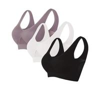 MXETWJEL Multipack Sports Bra for Women Plus Size Bralette for Woman Thin Full Coverage Firm Hold Sleep Bra Multicolor New Wireless Wrap Chest Crop Top Vest Comfort Stretch Bras for Everyday Wear