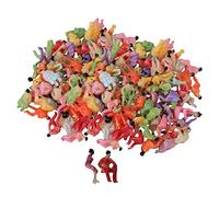 Mxfans 200 Pieces 1:150 Scale Mixed Mini Miniature Sitting Seated Painted Model People Figures for Miniature Scenes
