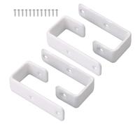 Mxfans 4Pcs White Bunk Bed Ladder Hook Heavy Duty Angled Ladder Hooks Brackets for Bed Decoration