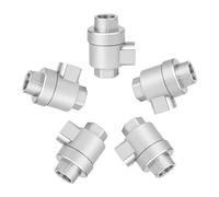 Mxfans 5 x Silver BQE-04 1/2" Air Quick Exhaust Valve Pneumatic One-Way Aluminum