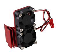 Mxfans N10108 Red Aluminum Alloy plastic Motor heatsink with 2 Fans for RC 1:10 Car 540 550 Motor Heat sink