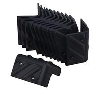 Mxfans Plastic Guitar Amplifier Speaker Corner for Cabinet 48x48x80mm Black Pack of 12