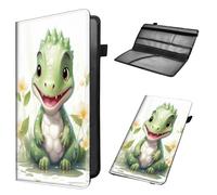 Mxfdegf Car Registration and Insurance Holder, Leather Car Glove Box Organizer, Cool Car Accessories for ID, Driver's License Cards & Essential Document,business cards,Men&Women,Cute Dinosaur Dino