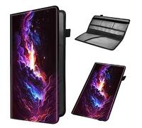 Mxfdegf Car Registration and Insurance Holder, Leather Car Glove Box Organizer, Cool Car Accessories for ID, Driver's License Cards & Essential Document,business cards,Men&Women,Cosmic Starry Sky