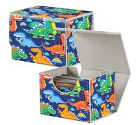 Mxfdegf Card Deck Box for MTG Cards,100+ Single Sleeved Cards Trading Card Deck Case,Strong Magnet Magic Gathering Deck Box,PU Leather Trading Card Storage Box for TCG,CCG,MTG Cards,Cute Dinosaur