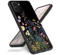 Mxfdegf Case for Nokia HMD Skyline 5G Phone Case,Slim Anti-Scratch Shockproof Durable Black Silicone Protective Cover Case for Nokia HMD Skyline 5G,Midnight Flowers