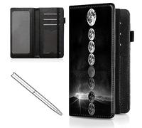 Mxfdegf Checkbook Cover for Men and Women Personal Checkbook,Premium Leather Standard Register Checkbook Case,with RFID Blocking - Check Book Cover Wallet for Girl Duplicate Check, Full Moon Change