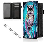 Mxfdegf Checkbook Cover for Men and Women Personal Checkbook,Premium Leather Standard Register Checkbook Case,with RFID Blocking - Check Book Cover Wallet for Girl Duplicate Check, Dream Catcher/Owl