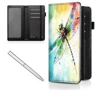 Mxfdegf Checkbook Cover for Men and Women Personal Checkbook,Premium Leather Standard Register Checkbook Case,with RFID Blocking - Check Book Cover Wallet for Girl Duplicate Check, dragonfly is