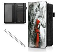 Mxfdegf Checkbook Cover for Men and Women Personal Checkbook,Premium Leather Standard Register Checkbook Case - with RFID Blocking,Check Book Cover Wallet for Girl Duplicate Check, Animal Wolf -1793