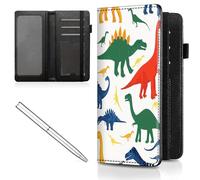 Mxfdegf Checkbook Cover for Men and Women Personal Checkbook,Premium Leather Standard Register Checkbook Case - with RFID Blocking,Check Book Cover Wallet for Girl Duplicate Check, Dinosaur -1539