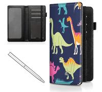 Mxfdegf Checkbook Cover for Men and Women Personal Checkbook,Premium Leather Standard Register Checkbook Case - with RFID Blocking,Check Book Cover Wallet for Girl Duplicate Check, dinosaur -1379