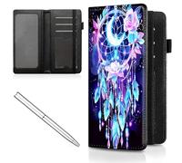 Mxfdegf Checkbook Cover for Men and Women Personal Checkbook,Premium Leather Standard Register Checkbook Case - with RFID Blocking,Check Book Cover Wallet for Girl Duplicate Check, Dream Catcher and