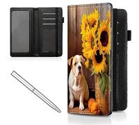 Mxfdegf Checkbook Cover for Men and Women Personal Checkbook,Premium Leather Standard Register Checkbook Case,with RFID Blocking - Check Book Cover Wallet for Girl Duplicate Check, English Bulldog