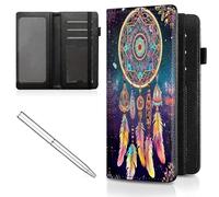 Mxfdegf Checkbook Cover for Men and Women Personal Checkbook,Premium Leather Standard Register Checkbook Case,with RFID Blocking - Check Book Cover Wallet for Girl Duplicate Check, Dream Catcher