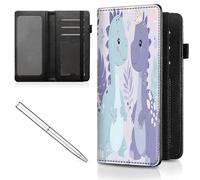 Mxfdegf Checkbook Cover for Men and Women Personal Checkbook,Premium Leather Standard Register Checkbook Case - with RFID Blocking,Check Book Cover Wallet for Girl Duplicate Check, Cute dinosaur