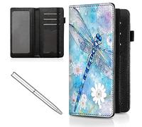 Mxfdegf Checkbook Cover for Men and Women Personal Checkbook,Premium Leather Standard Register Checkbook Case,with RFID Blocking - Check Book Cover Wallet for Girl Duplicate Check, Cute Dragonfly