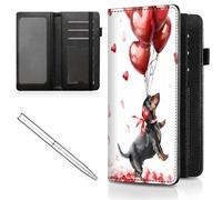 Mxfdegf Checkbook Cover for Men and Women Personal Checkbook,Premium Leather Standard Register Checkbook Case - with RFID Blocking,Check Book Cover Wallet for Girl Duplicate Check, red balloon and