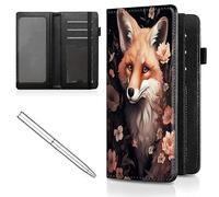 Mxfdegf Checkbook Cover for Men and Women Personal Checkbook,Premium Leather Standard Register Checkbook Case,with RFID Blocking - Check Book Cover Wallet for Girl Duplicate Check, Cute Fox and