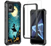 Mxfdegf for ATT Vista Phone Case,with Tempered Glass Screen Protector,Shockproof Durable PC and TPU Bumper Raised Corner Edge Case for ATT Vista 2023/ATT Vista WTATTRW2,Full Moon and Bats
