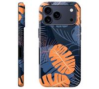 Mxfdegf for iPhone 17 Pro Case,Dual Layer Hybrid Hard PC & Soft Silicone Defense Anti-Drop Anti-Scratch Protective Case for iPhone 17 Pro 6.3",Tropical Leaves