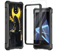 Mxfdegf for Nokia C100 Phone Case, with Tempered Glass Screen Protector, Durable PC and TPU Bumper Raised Corner Edge Case for Nokia C100 (N152DL),Cute Brown Bear