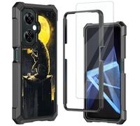 Mxfdegf for OnePlus Nord N30 5G Case,with Tempered Glass Screen Protector, Durable PC and TPU Bumper Raised Corner Edge Case for OnePlus Nord N30 5G,Cute Brown Bear