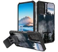 Mxfdegf for Samsung Galaxy A05s 4G Case, Built in Hard Kickstand Dual Layer Black TPU Shockproof & Slide Camera Protection Case for Galaxy A05s 6.7",Nature Mountain Forest