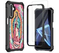 Mxfdegf for Samsung Galaxy A17 5G Phone Case,with Tempered Glass Screen Protector,Shockproof Durable PC and TPU Bumper Raised Corner Edge Cover Case for Galaxy A17 5G,Catholic