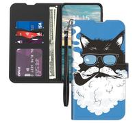 Mxfdegf for Samsung Galaxy S22 Ultra Wallet Case,with Card Holder Wrist Strap,PU Leather Flip Folio Magnetic Clasp Kickstand,Drop Protection TPU Inner Cover for Galaxy S22 Ultra,White and Black Cat
