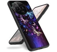Mxfdegf for TCL 60R 5G Case,Slim Anti-Scratch Shockproof Durable Black Silicone Protective Cover Case for TCL 60R 5G,Bling Butterfly