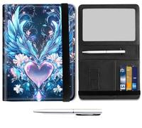 Mxfdegf Passport and Wallet Combo, with RFID Blocking,Leather Travel Documents Organizer Protector, Passport Case, Passport Holder for Women and Men,Passport Cover, Love Hearts Flowers -1741