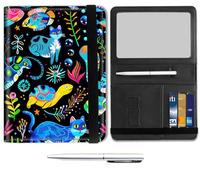 Mxfdegf Passport and Wallet Combo, with RFID Blocking,Leather Travel Documents Organizer Protector, Passport Case, Passport Holder for Women and Men,Passport Cover, Colorful tortoise and Cat