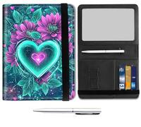 Mxfdegf Passport and Wallet Combo, with RFID Blocking,Leather Travel Documents Organizer Protector, Passport Case, Passport Holder for Women and Men,Passport Cover, Love Hearts Flowers -1745