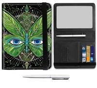 Mxfdegf Passport and Wallet Combo, with RFID Blocking,Leather Travel Documents Organizer Protector, Passport Case, Passport Holder for Women and Men,Passport Cover, Butterfly - Green