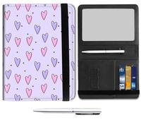 Mxfdegf Passport and Wallet Combo, with RFID Blocking,Leather Travel Documents Organizer Protector, Passport Case, Passport Cover,Passport Holder for Women and Men, pink Love Hearts