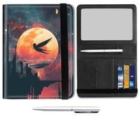 Mxfdegf Passport and Wallet Combo, with RFID Blocking,Leather Travel Documents Organizer Protector, Passport Case, Passport Holder for Women and Men,Passport Cover, Galaxy and Human