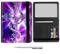 Mxfdegf Passport and Wallet Combo, with RFID Blocking,Leather Travel Documents Organizer Protector, Passport Case, Passport Holder for Women and Men,Passport Cover, Christian Cross -1774